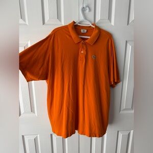 Lacoste Orange Cotton Polo Shirt 4XL with Iconic Alligator / Crocodile Logo